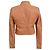 Alexander McQueen Bikerjacke mit Reißverschluss aus braunem Leder Rot - Ansicht 3