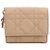 Christian Dior Beige Leather Tri-fold Wallet