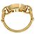 Anello con logo CD 30 Montaigne Christian Dior Nero D'oro - vista 3