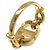Anello con logo CD 30 Montaigne Christian Dior Nero D'oro - vista 6
