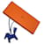 Hermès Bagcharm Rodeo PM bleu de France Milo Lambskin  - vue 1