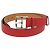 Hermès Hermes Etrivière Leather Belt Silvery Red