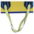 Borsa Tote Pure Sangle Hermès Blu D'oro Giallo - vista 4