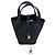 Hermès Picotin Lock 18 in pelle Caban Nero Bleu Tie Palladio Blu scuro