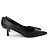 Escarpins à talons moyens pointus Prada en cuir noir