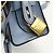Borsa a spalla in pelle blu PRADA - vista 5