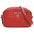 Bolso de hombro de cuero rojo Prada Roja