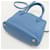 Borsa in pelle blu Prada - vista 2