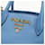 Borsa in pelle blu Prada - vista 4