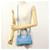 Borsa in pelle blu Prada - vista 8