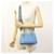 Borsa in pelle blu Prada - vista 9