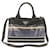 PRADA Mini Borsa a Mano/Spalla in Canapa Patchwork Nero Blu navy  - vista 1