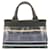 PRADA Mini Borsa a Mano/Spalla in Canapa Patchwork Nero Blu navy  - vista 3