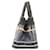 PRADA Mini Borsa a Mano/Spalla in Canapa Patchwork Nero Blu navy  - vista 4