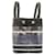 PRADA Mini Borsa a Mano/Spalla in Canapa Patchwork Nero Blu navy  - vista 5