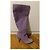 Botas Valentino de ante lila tacón 10 cm Púrpura - vista 3