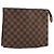 LOUIS VUITTON Poche Toilette 26 Damier Ebene N47543 Auth LV 175966