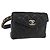 CHANEL Borsa a vita Matelassé in pelle di agnello nera oro CC Auth BA12100 Nero D'oro