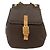 Céline Borsa a Spalla in Tela Macadam CELINE in Pelle PVC Marrone Oro Auth 175798 D'oro - vista 2