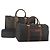 Alfred Dunhill Set di 3 borse in pelle Dunhill Boston nere Auth 174949 Nero