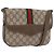 Bolsa Sherry Line GG Supreme Web da GUCCI em PVC Bege e Ouro 001 113 6862 Auth mr2391 Dourado