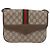 Bolsa Sherry Line GG Supreme Web da GUCCI em PVC Bege e Ouro 001 113 6862 Auth mr2391 Dourado - vista 2