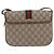 Bolsa Sherry Line GG Supreme Web da GUCCI em PVC Bege e Ouro 001 113 6862 Auth mr2391 Dourado - vista 3