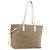 Borsa Tote PRADA in tela beige oro Auth ka3943 D'oro