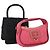 Prada Borsa a Mano Pouch in Nylon 2 Set Rosa Nero Auth 174958