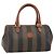 Pequin Borsa a mano in tela Pecan FENDI PVC nera e marrone Auth yk20326 Nero