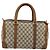 Gucci Borsa Boston GG Supreme in PVC Beige Oro Auth 175548 D'oro - vista 3