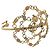 Chanel Bracciale rigido COCO Mark in metallo dorato CC Auth YKZ1423M