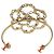 Chanel Bracciale rigido COCO Mark in metallo dorato CC Auth YKZ1423M - vista 3