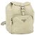 PRADA Backpack Nylon Ivory Silver Auth 175828 Silvery Cream