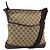 Borsa a Spalla GG Canvas Gucci Beige Argento 145857 Auth 175691