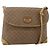 Gucci Bolso de Hombro Micro GG Supreme PVC Beige Dorado 007 49 5548 Auth 175279