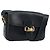Borsa a spalla CÉLINE Carrozza in pelle blu navy e oro Auth YKZ1109 D'oro