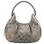 Burberry Schultertasche Leder Canvas Silber Authentisch ka3987A - Ansicht 3