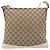 Borsa a Spalla GG Canvas Gucci Beige Argento 145857 Auth BA12133 - vista 3