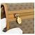 Gucci Borsa a Spalla Micro GG Supreme PVC Beige Oro 004 112 0264 Auth 175329 D'oro - vista 14