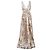 Vestido Maxi de Seda Impresa Roberto Cavalli Beige