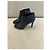 Stivaletti Chanel in pelle nera logo CC e catena Nero - vista 3