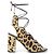 Sandali stringati in pelle di vitello con stampa leopardata Saint Laurent Babies Marrone - vista 2