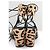 Sandali stringati in pelle di vitello con stampa leopardata Saint Laurent Babies Marrone - vista 5