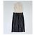 Abito midi senza maniche Dries Van Noten nero e crema Beige D'oro - vista 6