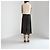 Abito midi senza maniche Dries Van Noten nero e crema Beige D'oro - vista 9