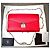 Clutch in pelle rossa con logo MCM Rosso - vista 3