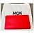 Clutch in pelle rossa con logo MCM Rosso - vista 7