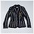 Blazer Dries Van Noten in lana nero con strisce metalliche dorate - vista 3