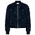 Dries Van Noten Bomber Jacket Navy Blue Sequins Ruffles Green